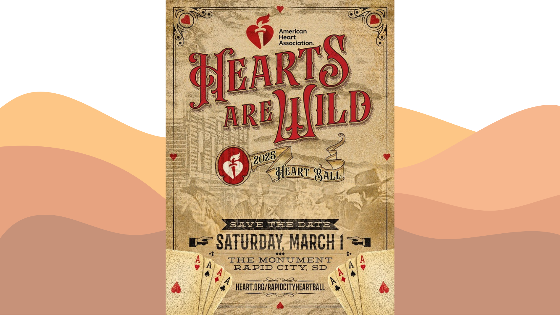 American Heart Association Hearts Are Wild Heart Ball Poster