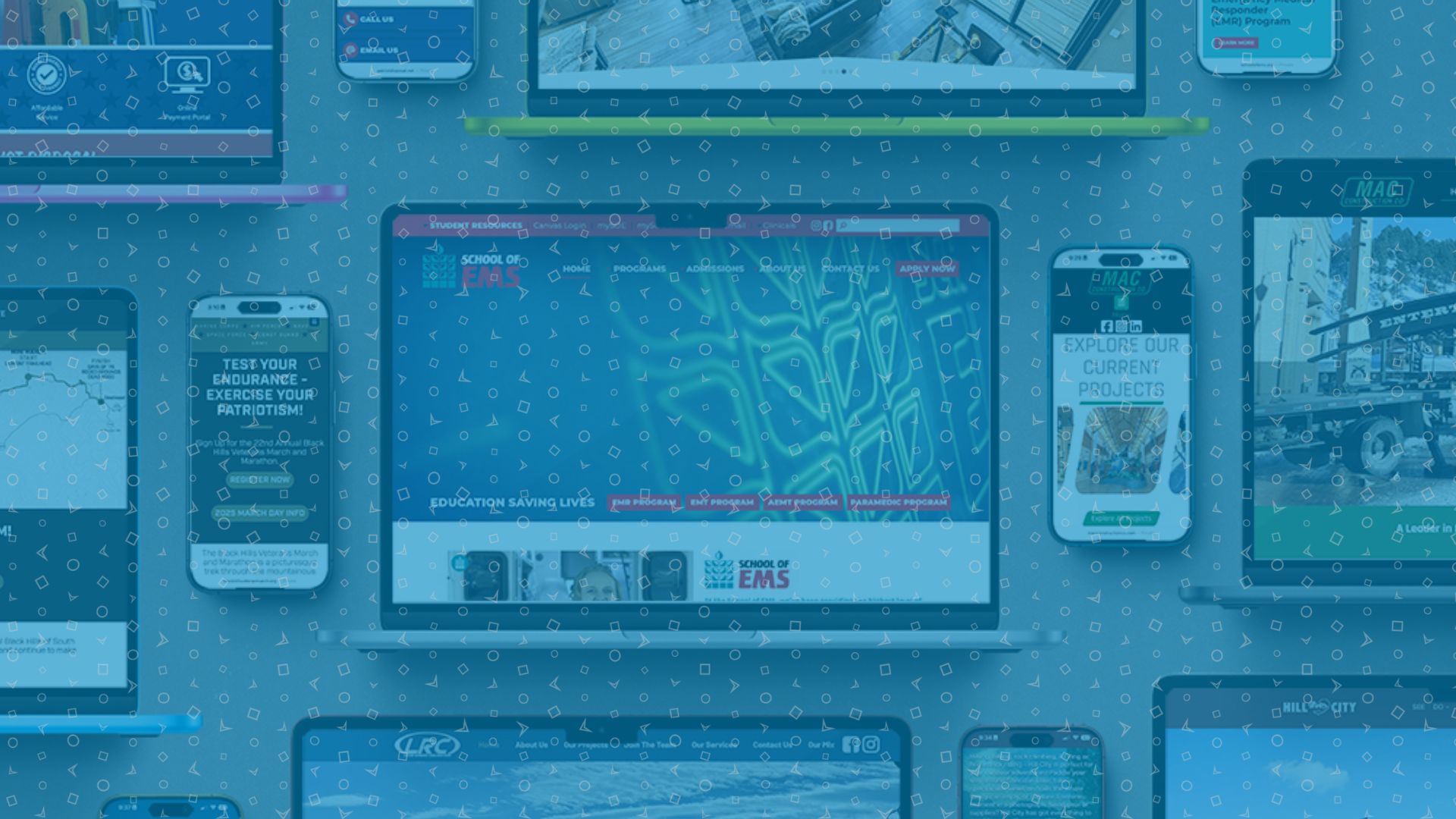 Image of websites completed by RoShamBo Creative.