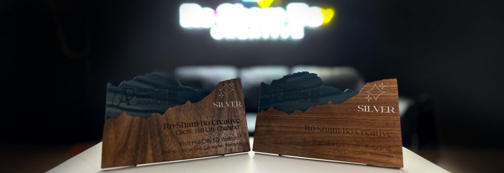 Image of RoShamBo Creative's Silver Addy Awards.