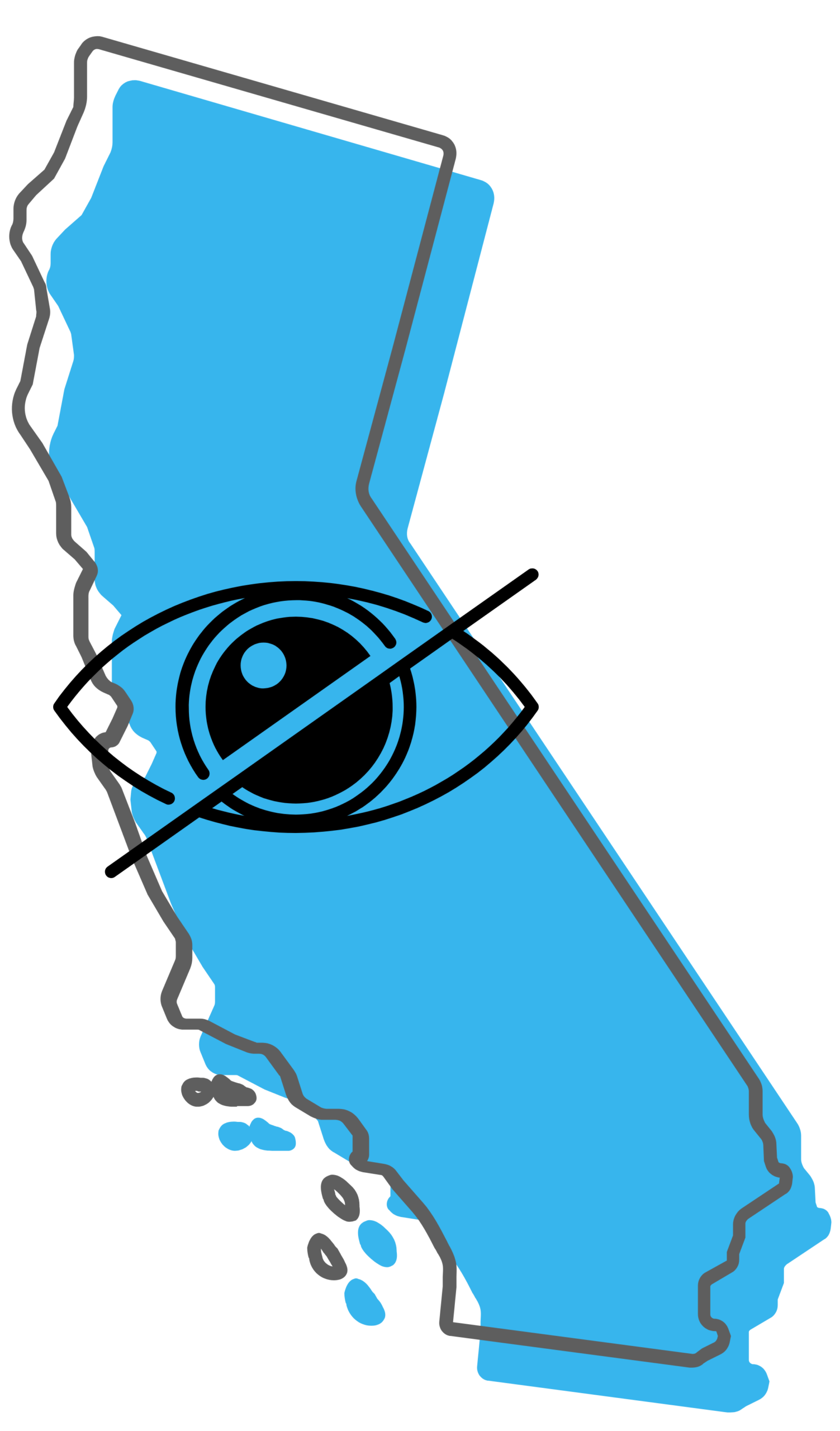 Untitled design (18) image of state of California shape with privacy icon over