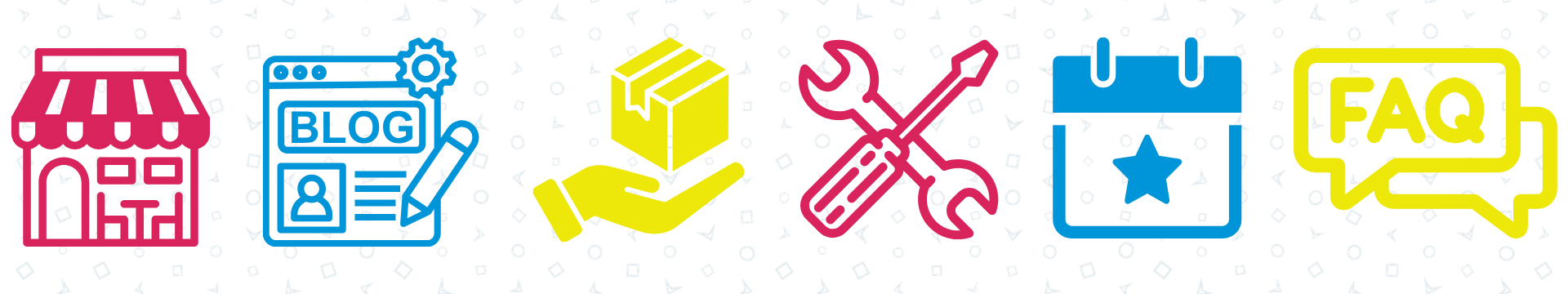 Schema Markup types icons
