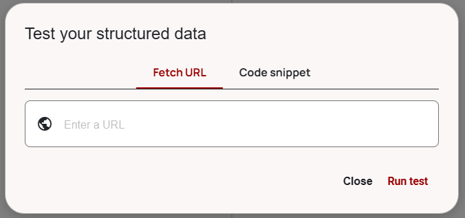 Schema.org URL Validator screenshot